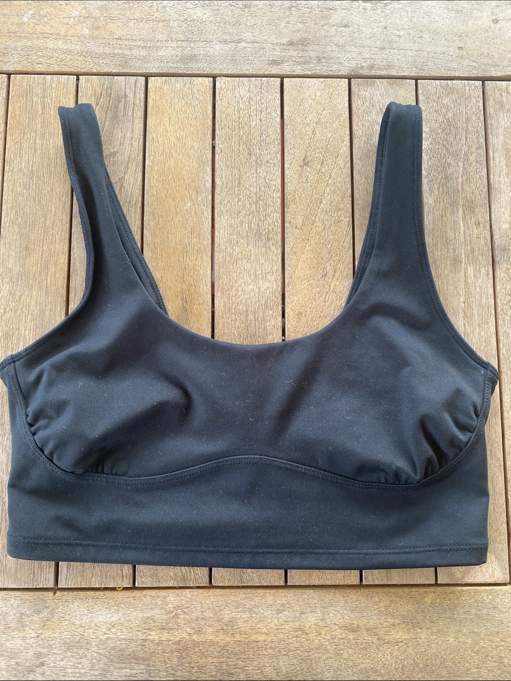 Free People Movement Black Scoop Sports Bra
